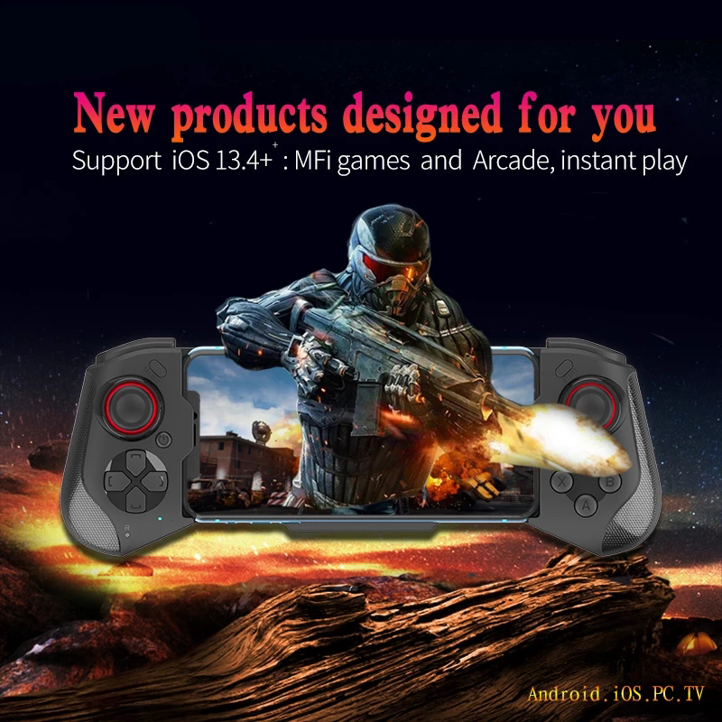 Gamepad For iPhone Android Cell Phone Control Bluetooth Controller Trigger Pubg Mobile Joystick Gaming Smartphone Mando Game Pad. 
