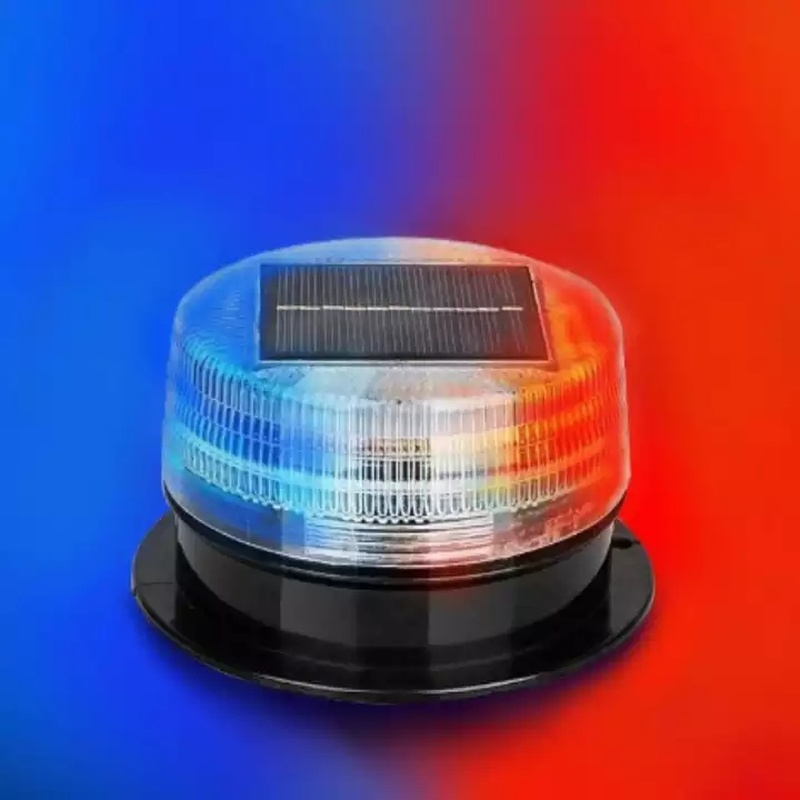 Solar Car Emergency Beacon Indicator LED Flashing Light Lamp Bus Car Truck Strobe Signal Adsorption Night Safety Warning Light. 