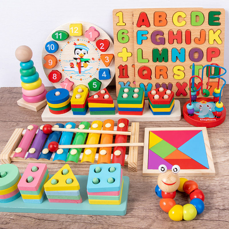 Toddler Sensory Montessori Wooden Toys for Babies Year Boy