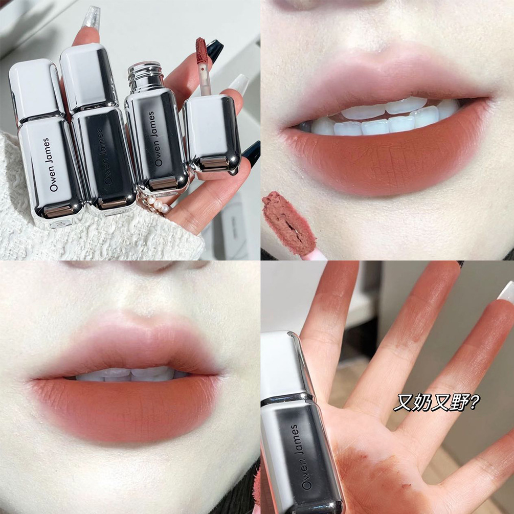 Owen James Luminous Lip Stain Matte Matte Velvet is not easy to fade and white, high-value lipstick lipstick. 