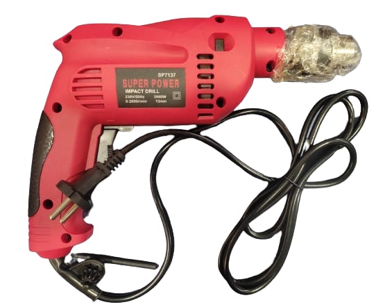 Electric Impact Drill Machine/13mm Reversible Hammer Driver Variable Speed (Japan Technology) (2000W) by Super Power Brand: Supercharge Your Projects with Efficiency and Precision -The Ultimate Tool for Your DIY Endeavors. 