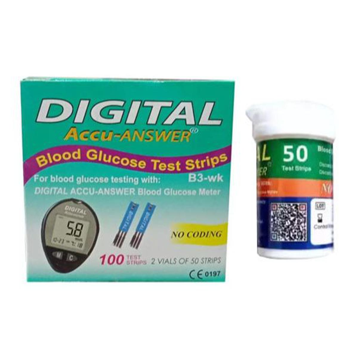Digital Accu Answer Blood Glucose Monitor Only 50pcs Strips