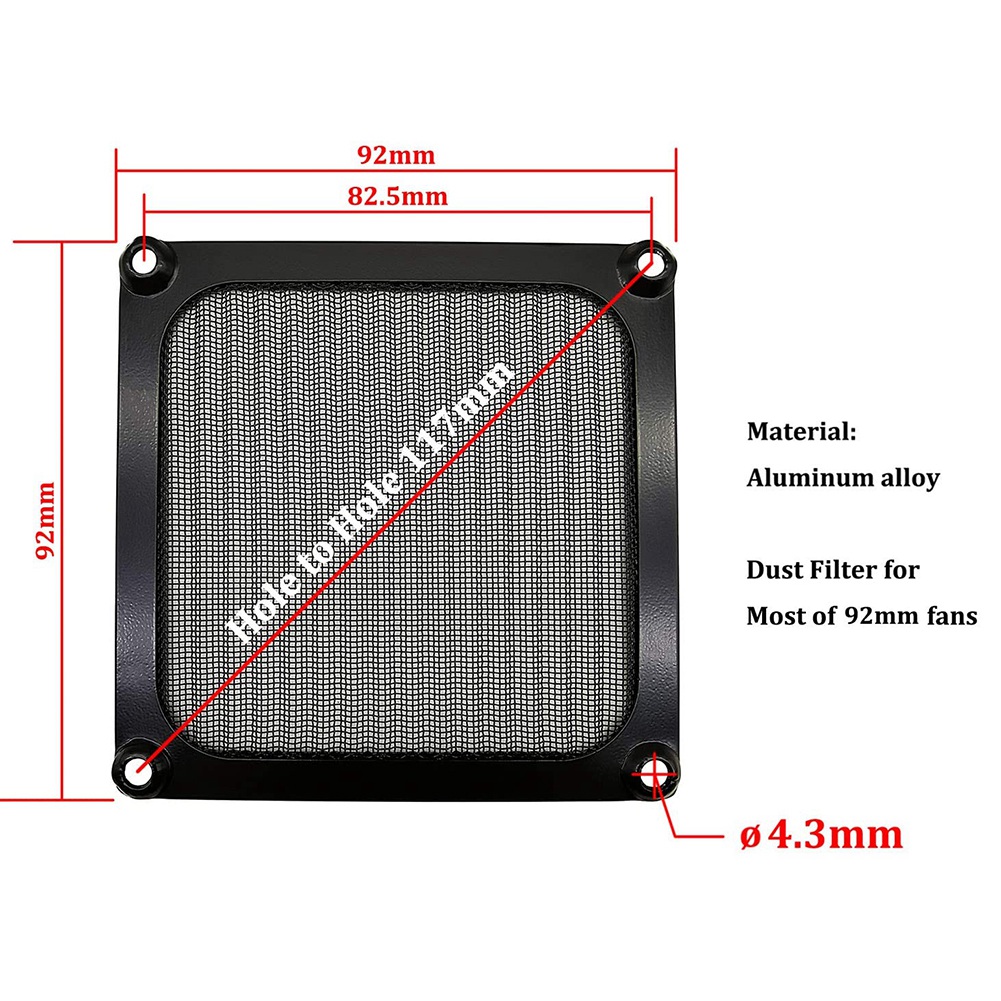 5 PCS Computer Fan Filter Grills for PC Cooling Chassis 90mm Fan. 