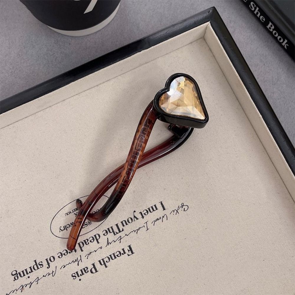 Elegant Hairpin Heart Twisted Clip Hair Styling Tool Line Grab Clip Colorful Hair Clip Ponytail Clip Daily