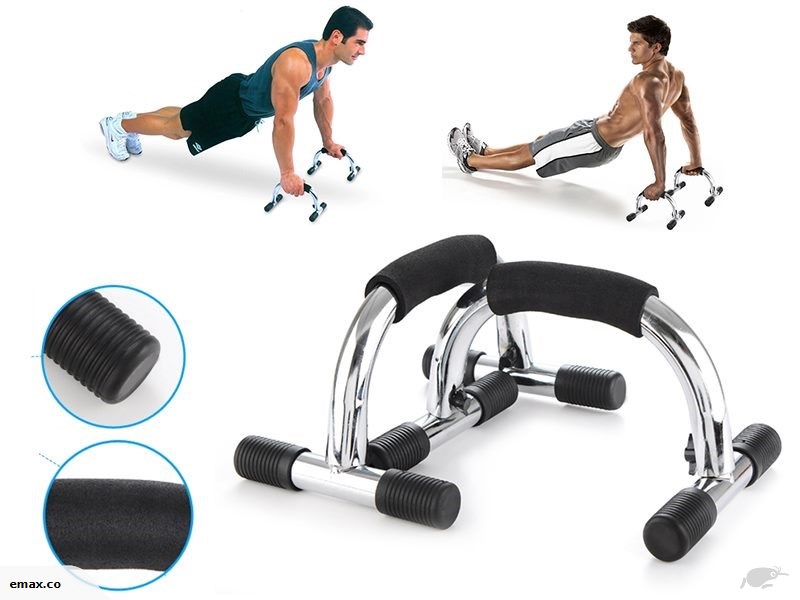 High Push Up Stand - Silver and Black. 