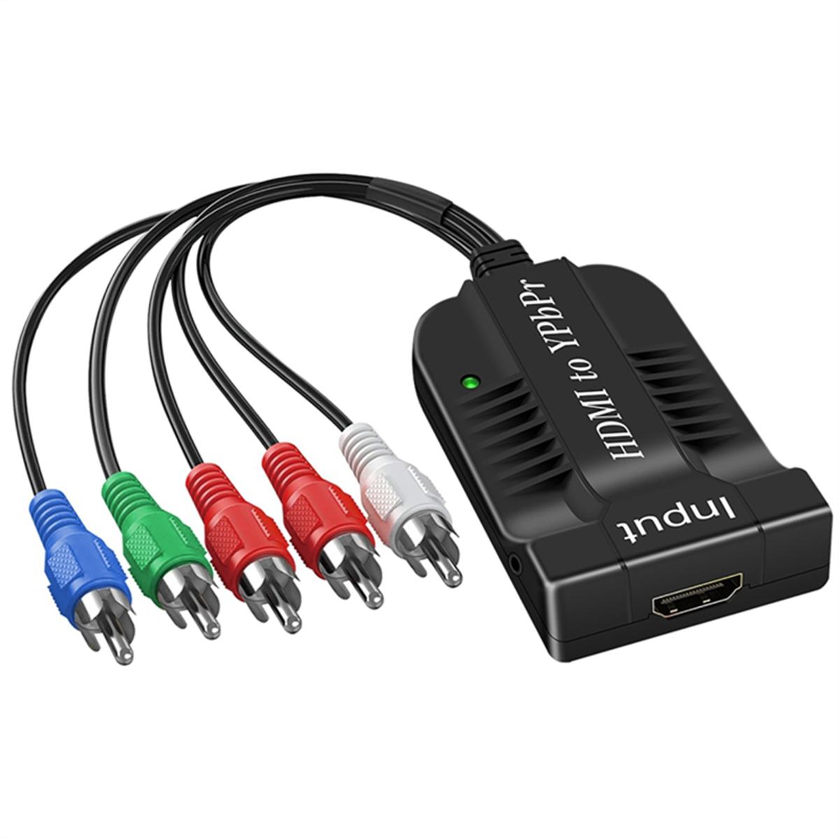 1080P Component Video YPbPr Male RGB Converter Adapter with R/L Audio Output with Hdmi to Ypbpr Words
