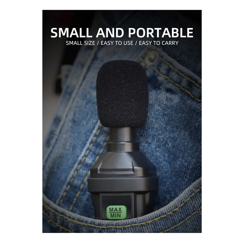 HT64 30-130DB Accurated Sound Level Meter Decibel Noise Detection Backlit Display Frequency Range 30Hz-8KH. 