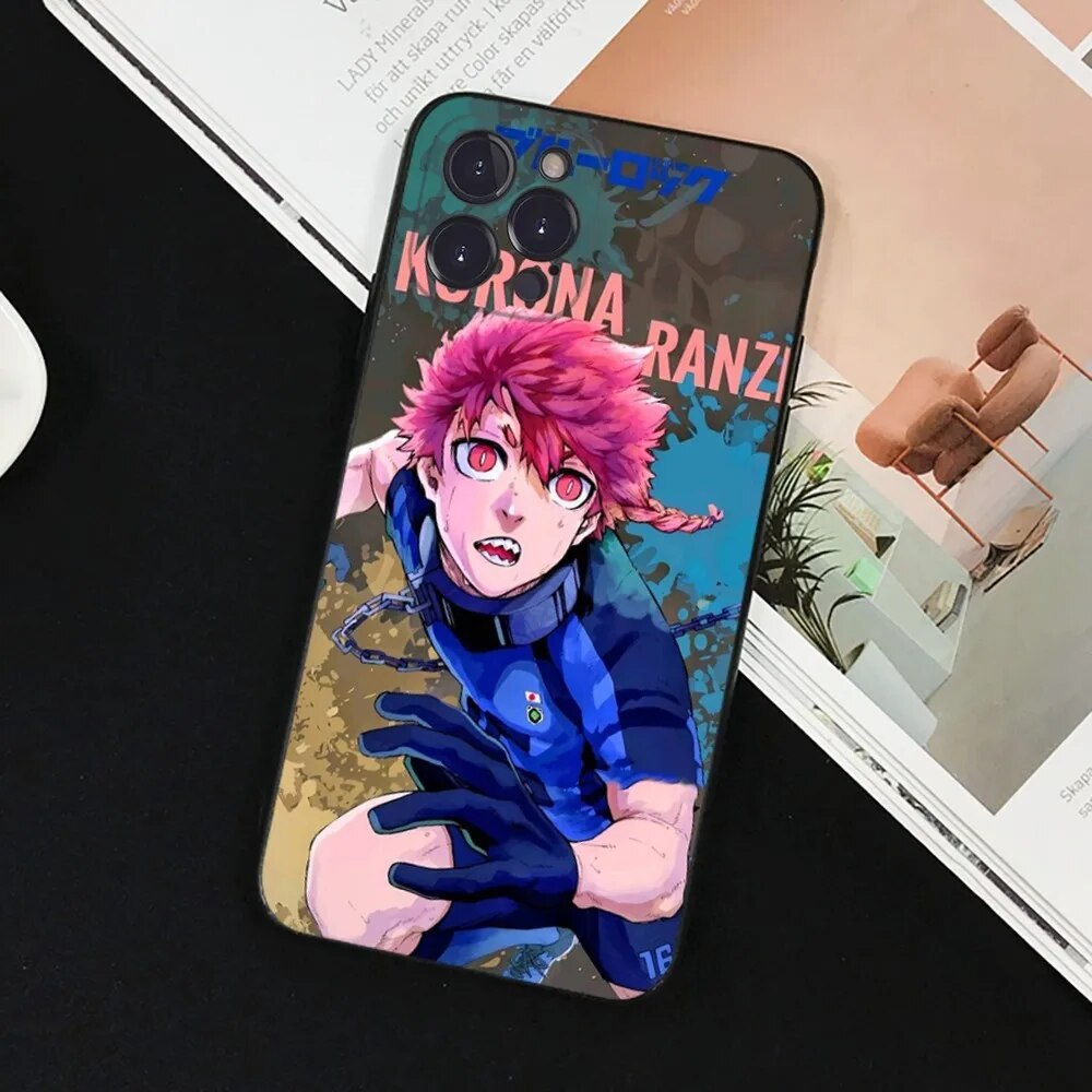 Blue Lock Phone Case for iPhone 15 8 7 6 6S Plus X SE 2020 XR XS 14 11 12 13 Mini Pro Max Mobile Case. 