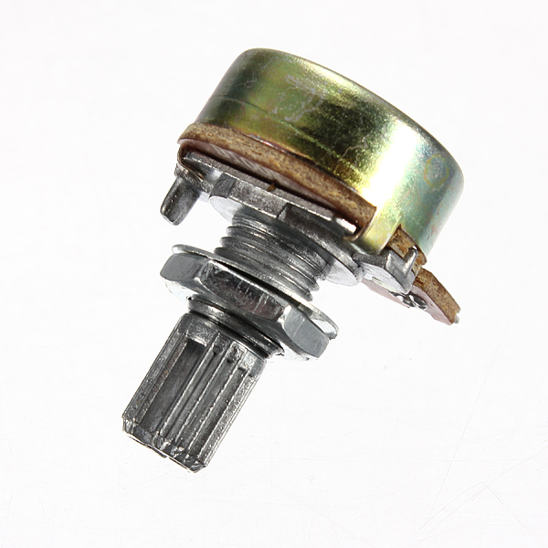 2Pcs- 3 Pin 1M Potentiometer Panel Mount 1M Ohm 1/2 Watt 3 Terminal Leads Single Gang Linear Taper Rotary Potentiometer 1M Ohm Adjustable Variable Resistor Volume Pot. 