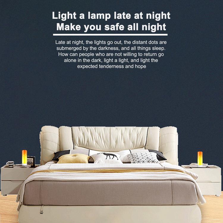 LED Flame Effect Light Flame Bulb USB Rechargeable Save Energy LED Flame Light Fireplace Lights for Room Party Bar Decor Fire-like Lantern Natural Fire Effect Warm Atmosphere Save Energy vividly. 