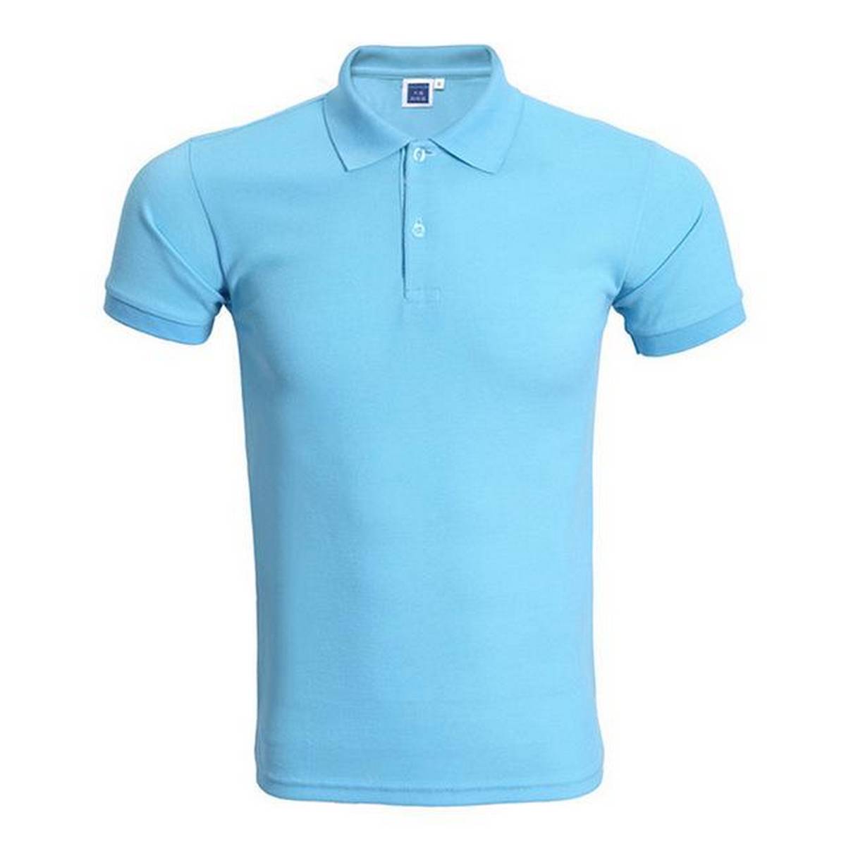 sky blue t shirt polo
