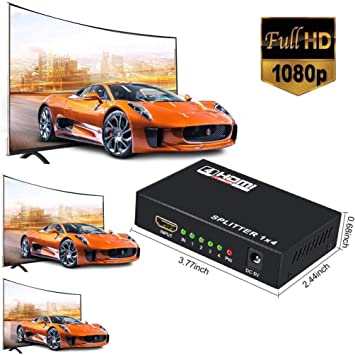 HDMI 1080P 3D SPLITTER VER 1.4 Media Streaming Device (Black) Media Streaming Device  (Black). 