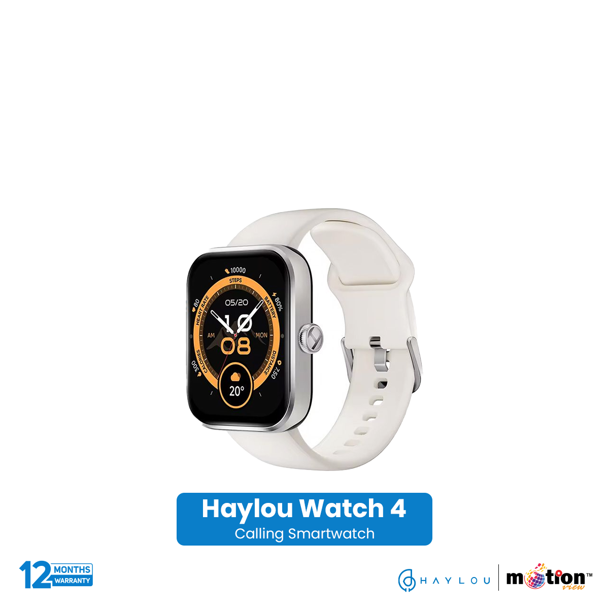 Haylou Watch 4 1.78" TFT HD Display & With BT Calling Smart Watch - Black. 