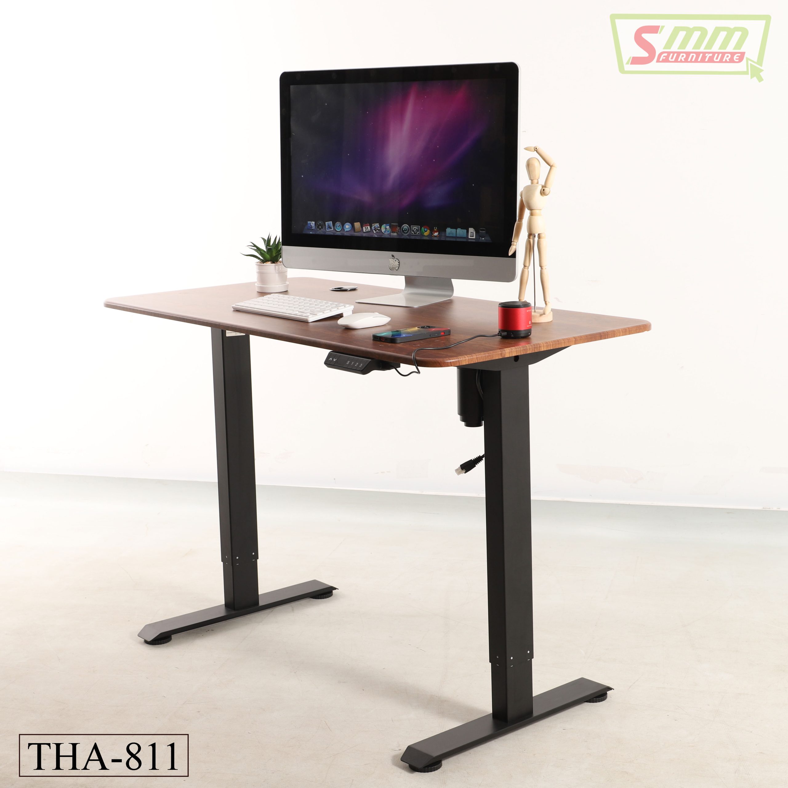 Electric Height Adjustable Standing Computer Desk Single Motor THA-811. 