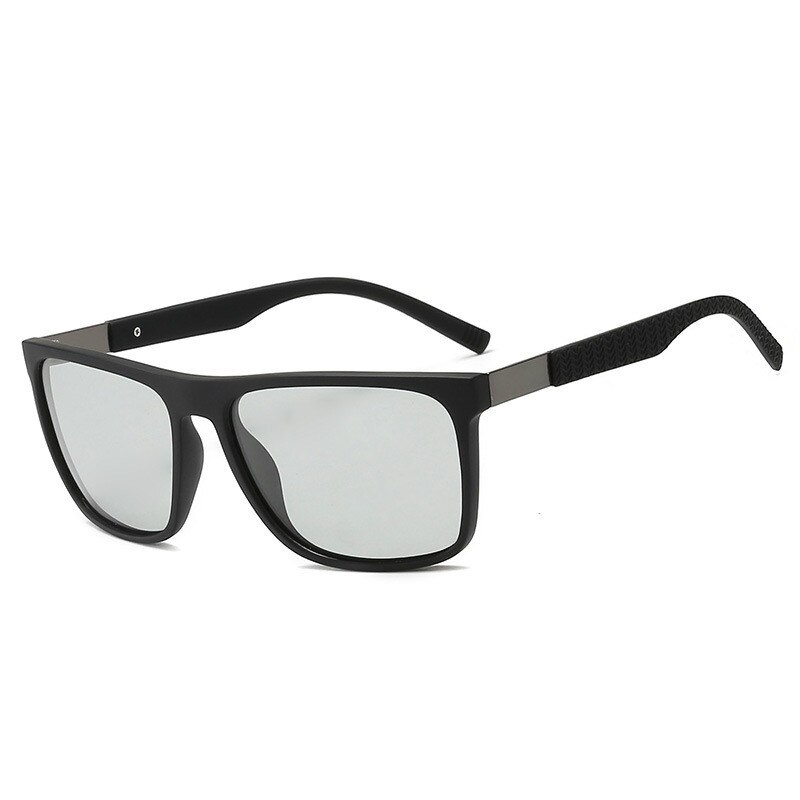 【VisioN Shop】C6 tea teaHBK Advanced Square TR90 Photochromic Polarized Men Driver Interchangeable Adaptive Lense Sun Glasses. 