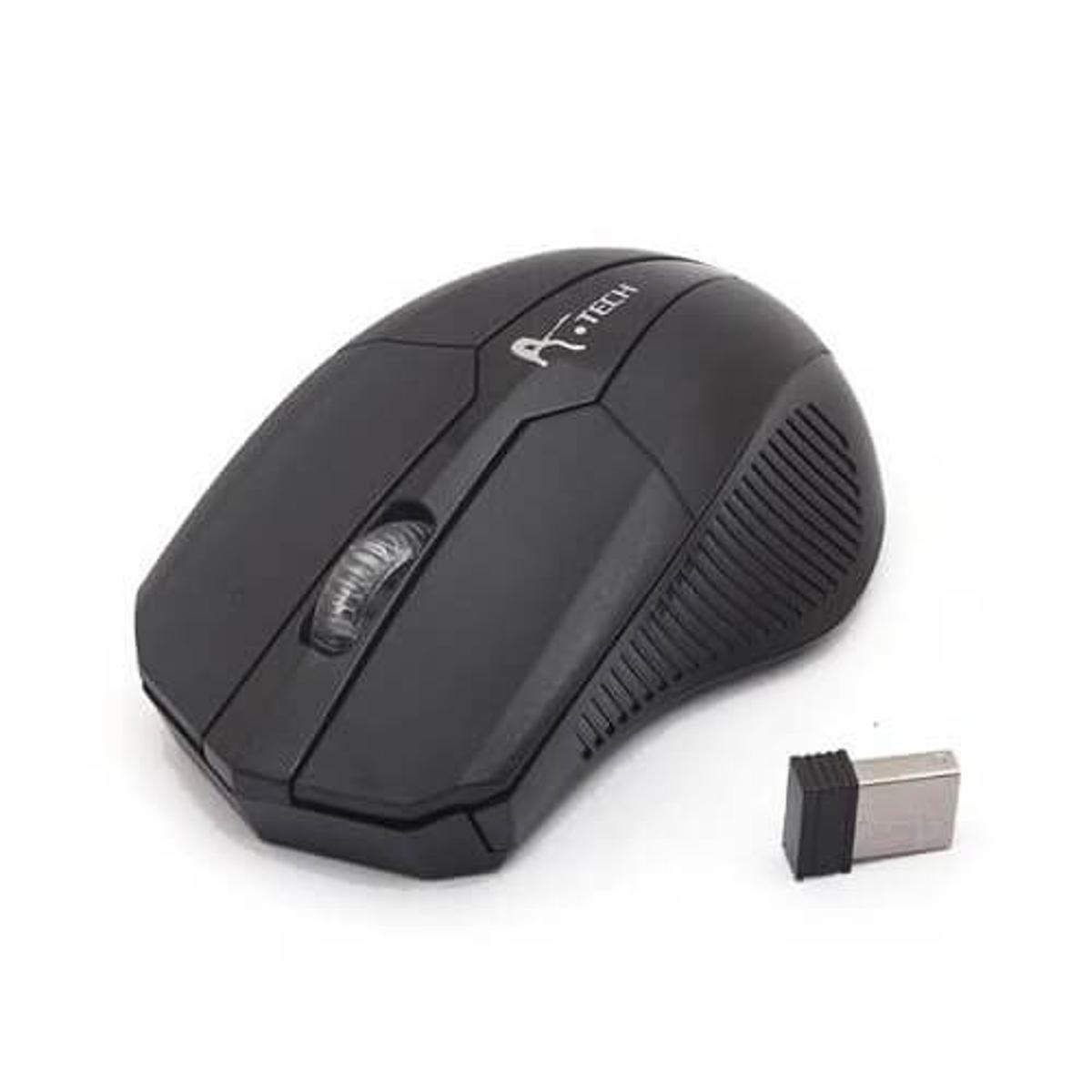 A.Tech 2.4G Wireless Mouse(Black) - Wireless Mouse. 