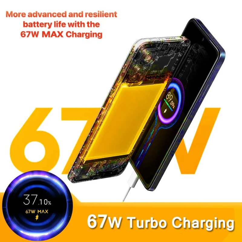 Xiaomi 67W Charger Original Fast Charging Cargador USB C Cable EU US Wall Adapter Mi 14 13 12 Redmi Note 13 12 Pro Turbo Poco F5. 
