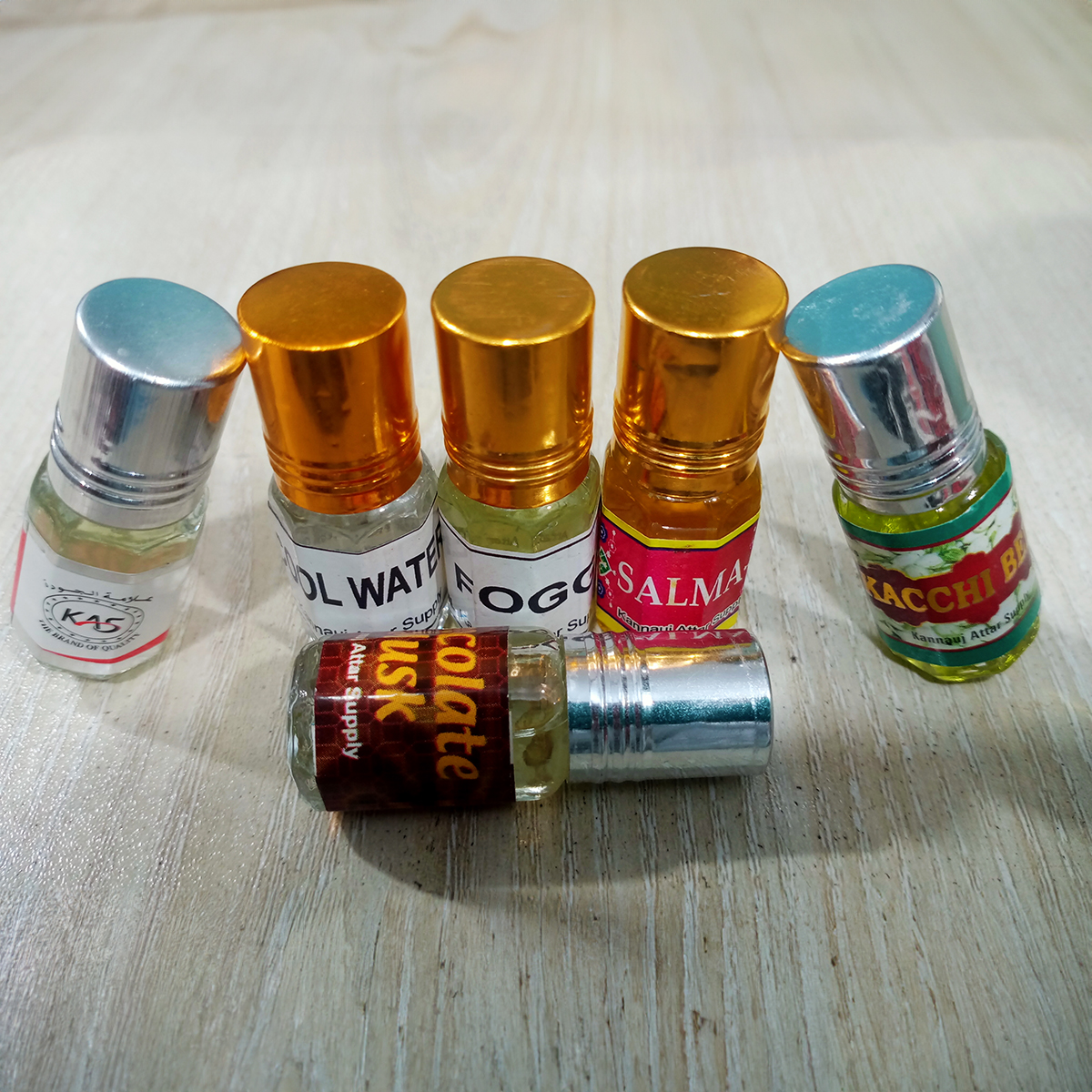6 pcs 6 different Mini combo attar perfume for 6 months for Mens NonAlcoholic 3ml. 