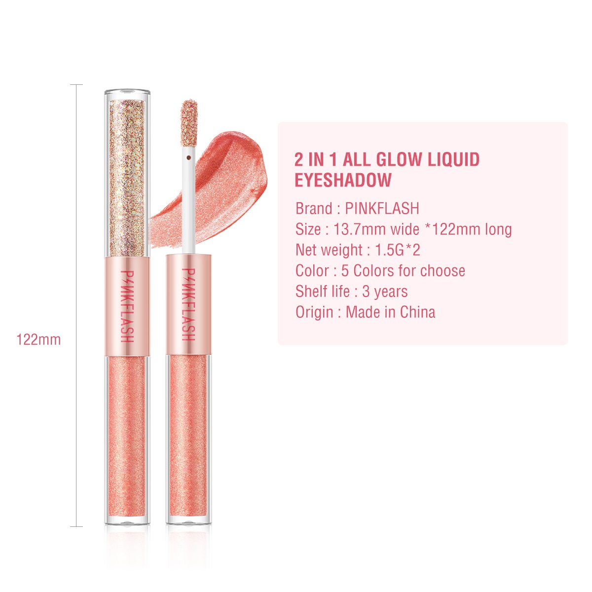 PFE18 – PINKFLASH All Glow Duo Liquid Eyeshadow - 04. 