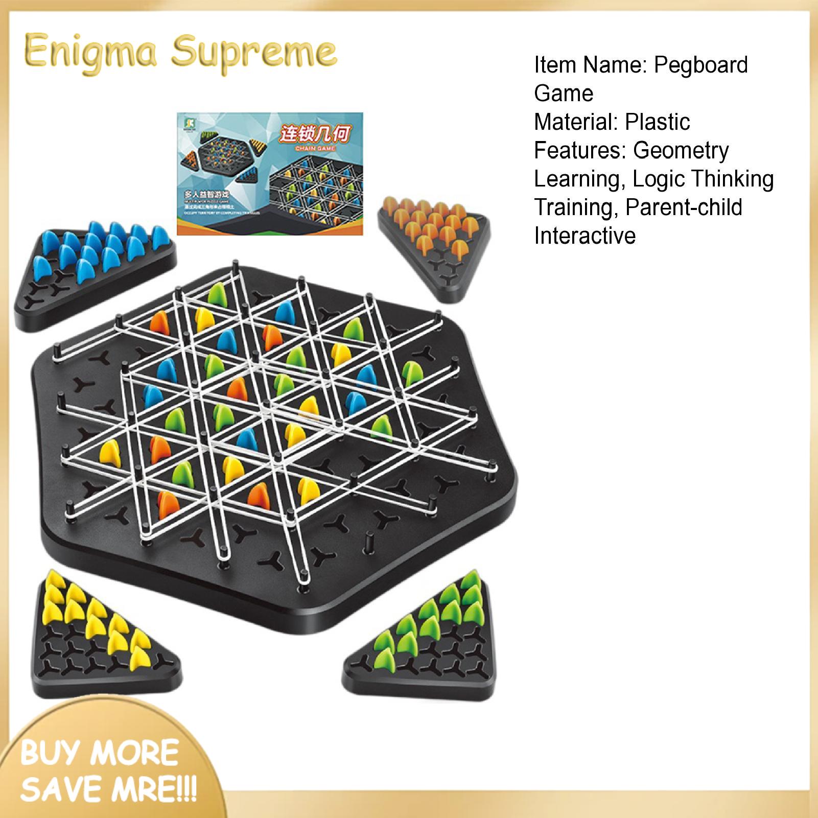 Enigma- Toddlers Board Game Intertive Triangle Board Game for Kids Educational Logic Strategy Toy for Boys Girls Fun Learning Gift Set for Parent-child ing Children Board Game. 