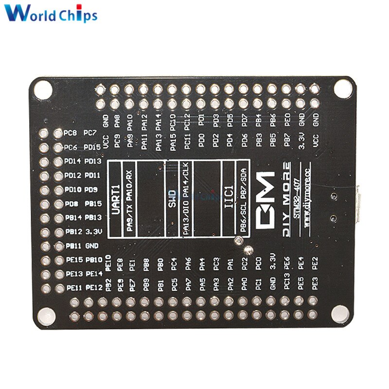 【happy one】STM32F407VGT6 Discovery ARM Cortex-M4 32bit MCU Core CPU FPU Core Development Breakout Micro USB diy electronic. 