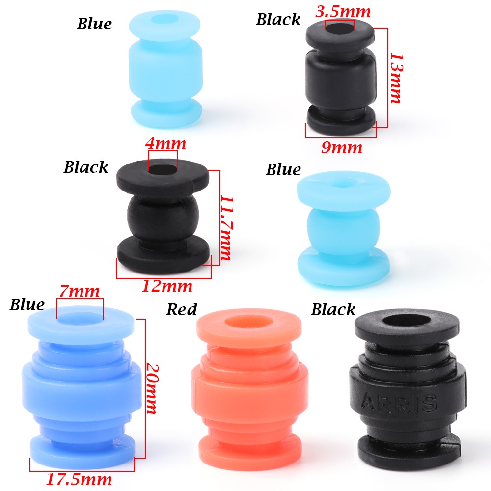 LILAC 10pcs 3 Styles Shock Absorption Balls For F4 F7 Silicone Silencer Rubber Damper Ball RC Drone Part Soft Mount FPV Quadcopter Flight Controller Anti Vibration/Multicolor. 