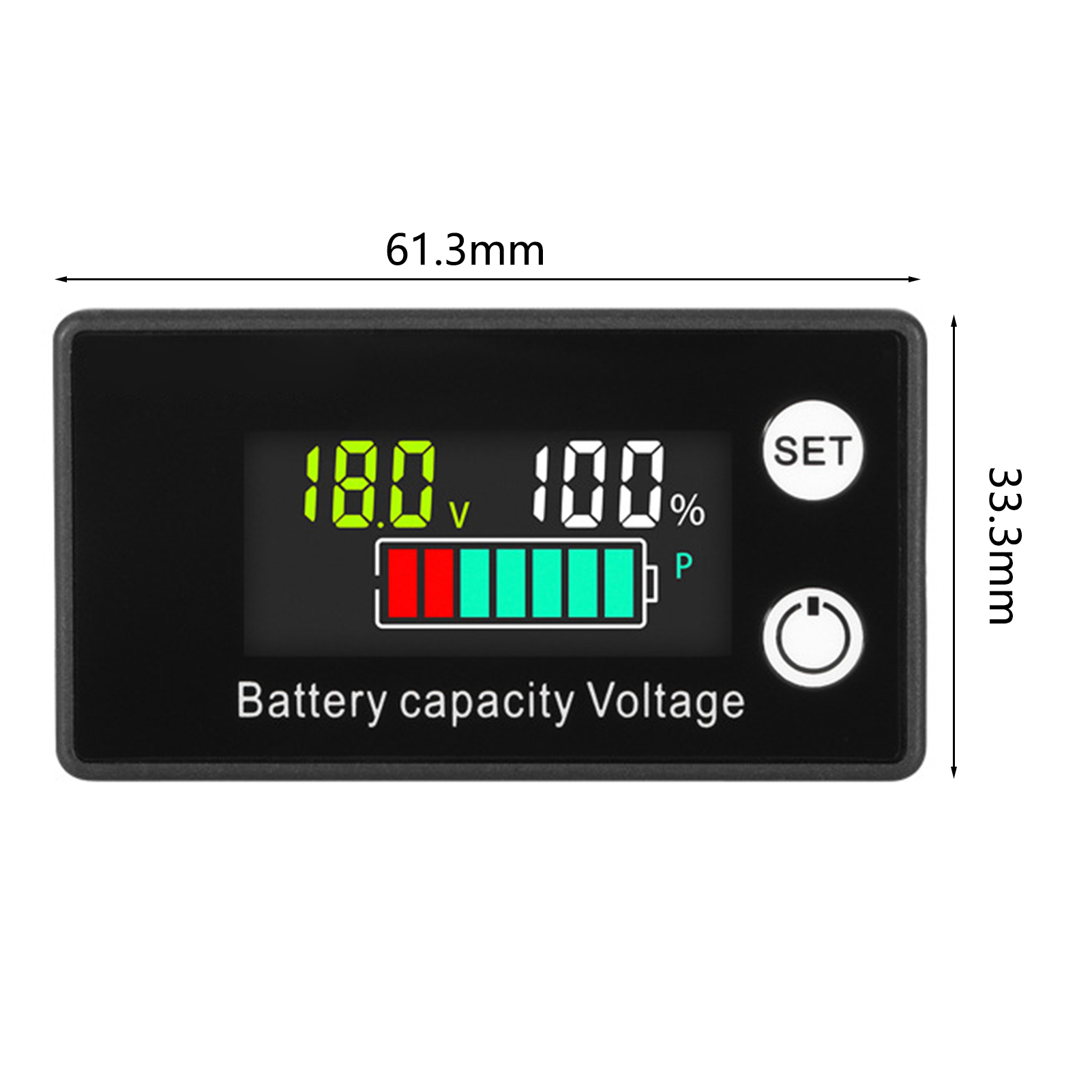 Voltage Meter Panel Calibration Design Two-wire Voltage Gauge Battery Capacity Indicator. 