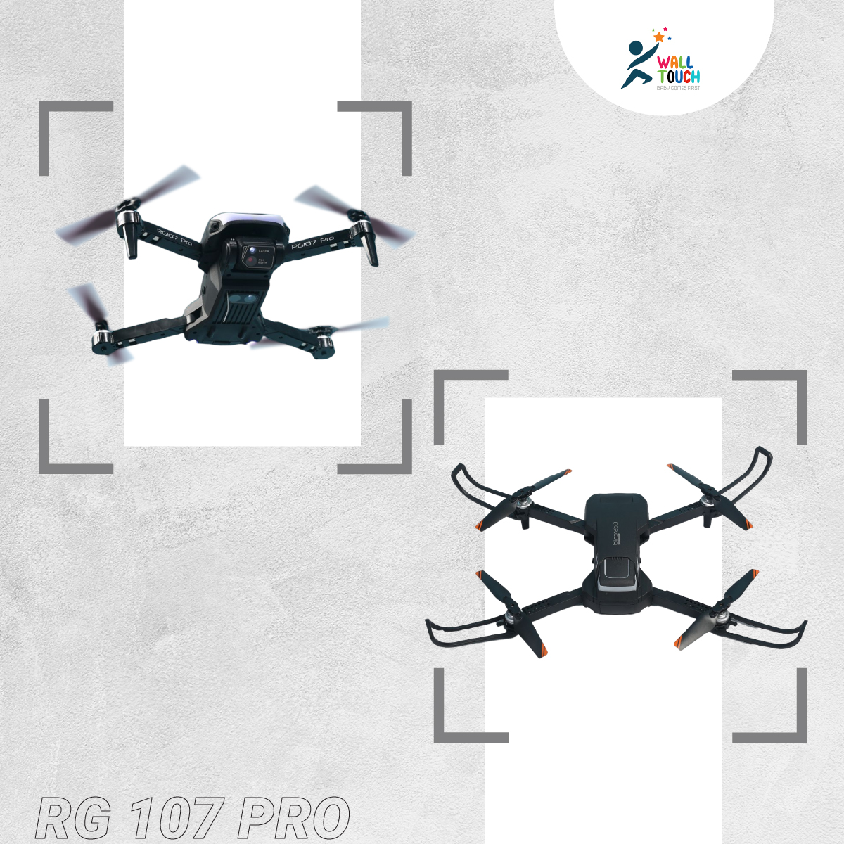 RG107 Pro RC Drone with 3 Side Obstacle Avoidance Device | UAV with HD 4K Dual Camera, Optical Flow Positioning, ESC Quadcopter | Mini Double Battery, Lens Included | Advanced Features for Aerial Photography and Exploration. 