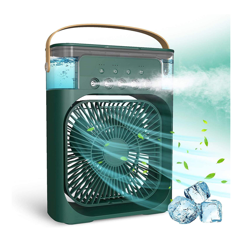 Air Cooling 3 in 1 USB Mini Portable Fan Aircond Humidifier Purifier Mist Cooler with LED Light. 