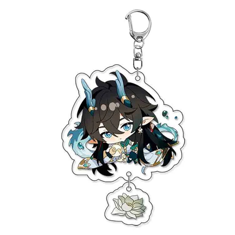 New Game Honkai Star Rail Keychain Dan Heng Bronya Rand Asta Herta Himeko Q Version Figure Acrylic Keyring Chaveio for Fans Gift. 