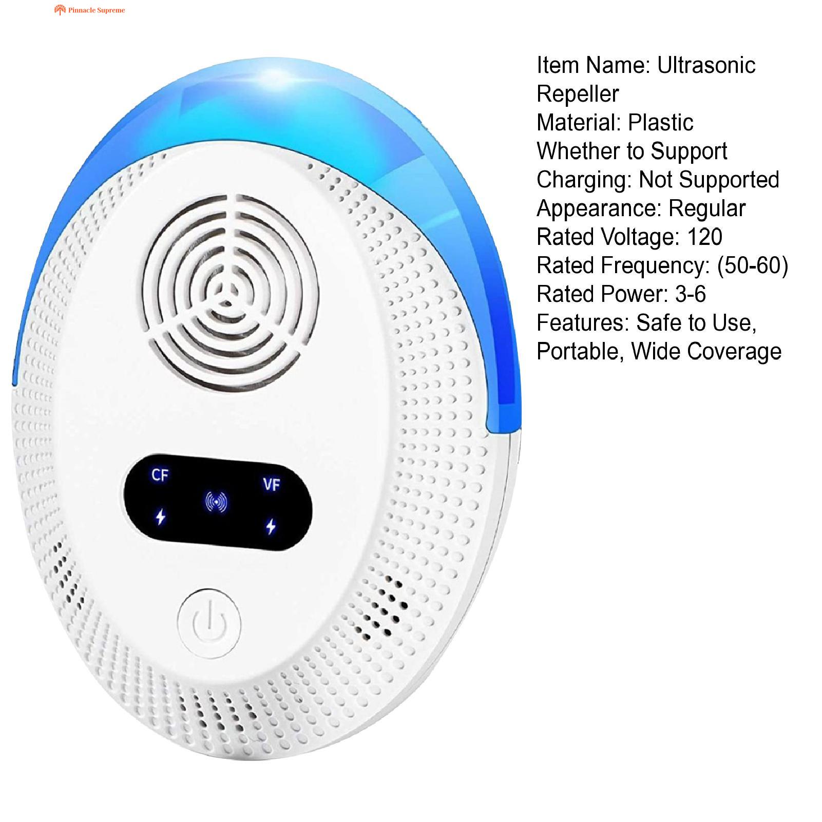 Portable Ultrasonic Repellent Effective Indoor Ultrasonic Pest Repeller for Roaches Rodents Spiders Ants Electronic Deterrent Device for Small Animals Fast Control Repellent Solution Spider Deterrent. 