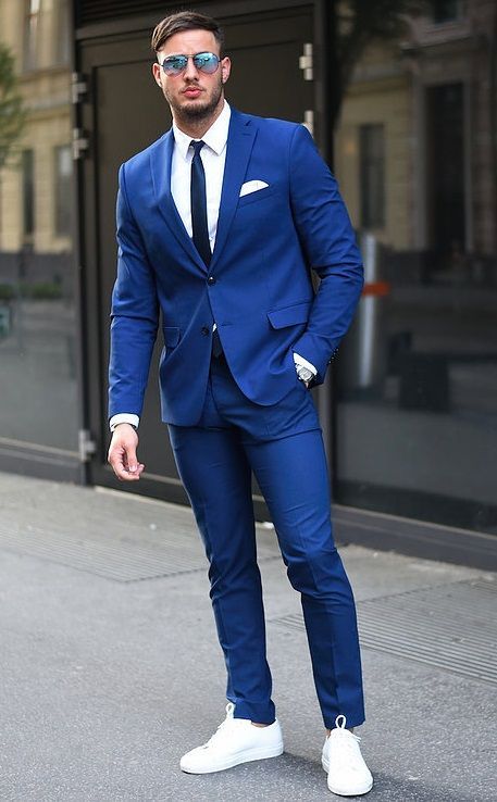 blue formal coat