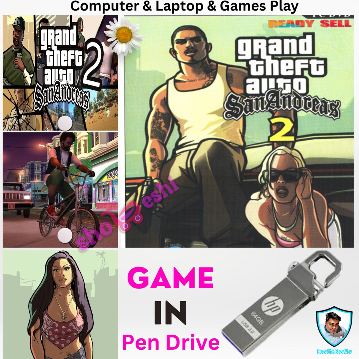 Grand Theft San Andreas- 2 Game In Pen Drive