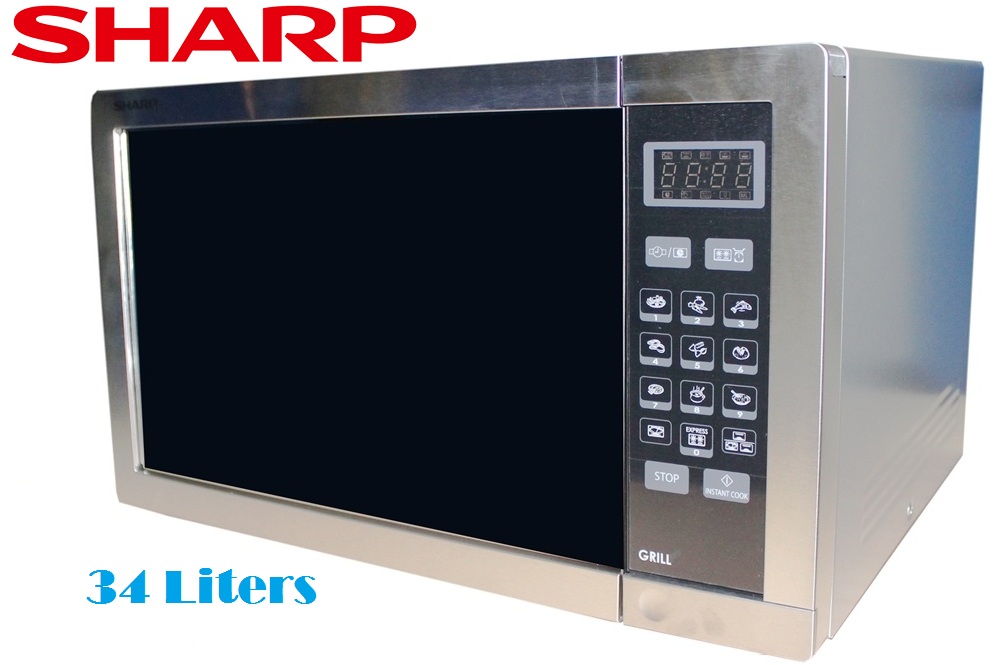 Sharp Microwave Oven with Grill Function, R-77AT(ST)- Silver. 