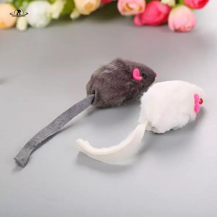 Hot Creative Funny Clockwork Spring Power Plush Mouse Toy Cat Dog Playing Toy Mechanical Motion Rat Pet Accessories Cat Toys. 