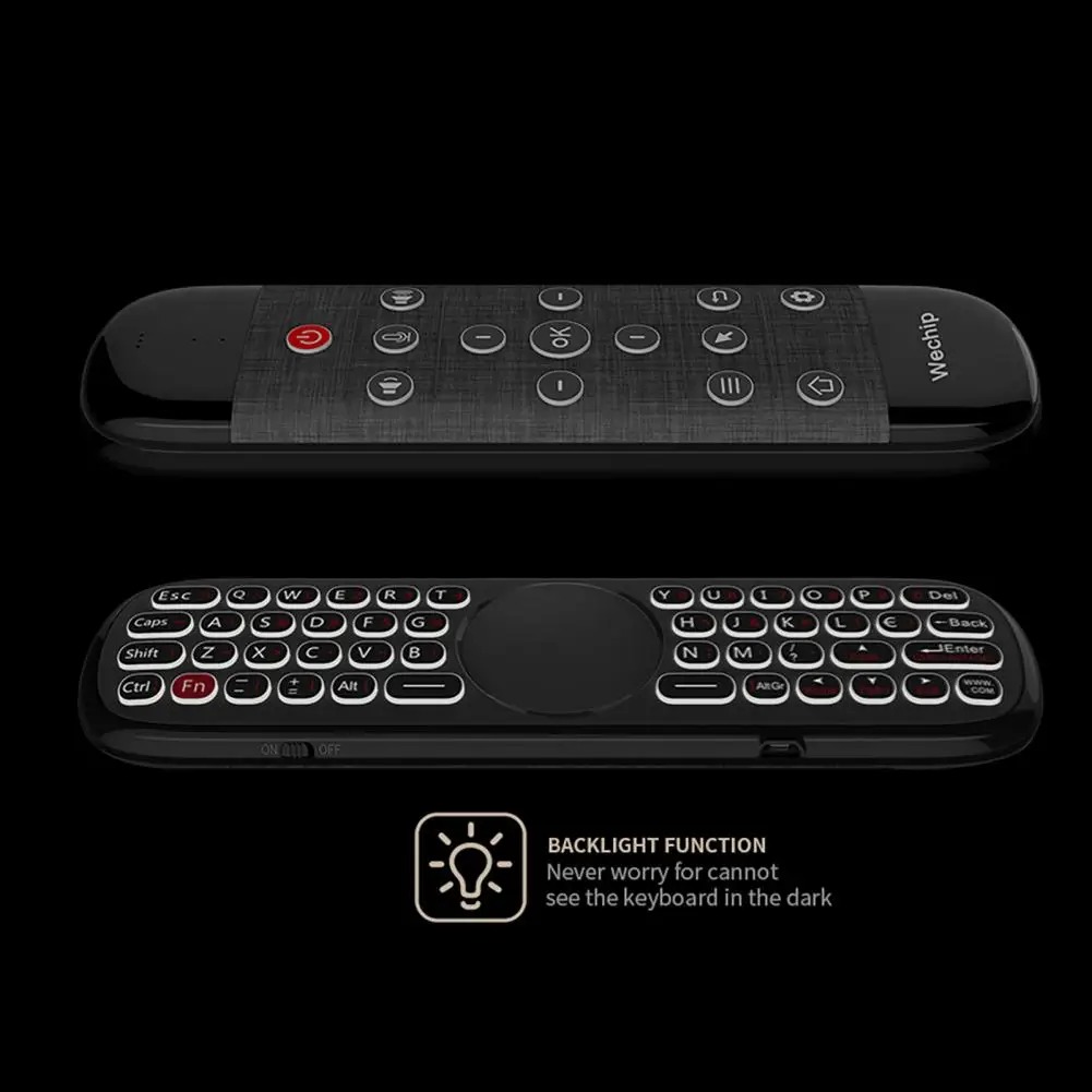 Wechip W2 Pro Air Mouse Voice Remote Control Microphone 2 4G Wireless Mini Keyboard for Smart TV Box PC. 