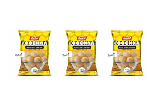 Shareat Ready To Fry Pani Puri/Foochka- 1Kg (Combo Of 3 Pack). 