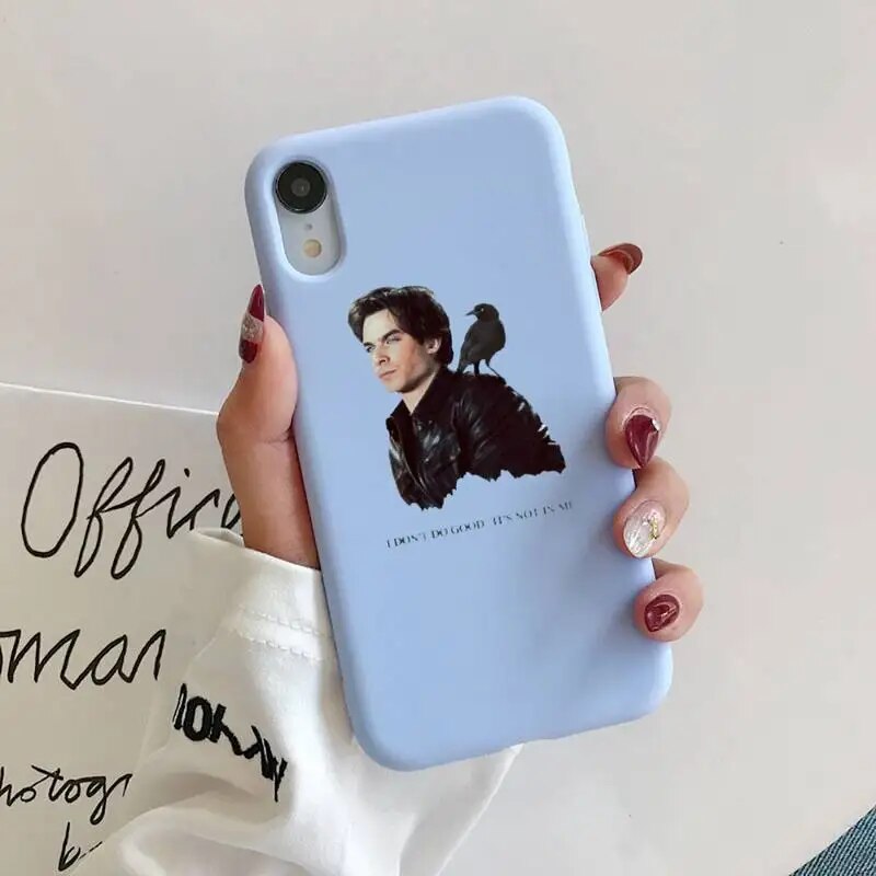 The Vampire Diaries Stefan Damon Salvatore Phone Case for iphone 13 12 11Pro Max X XS Max XR Soft Cover For iPhone 7 8 6 6SPlus. 