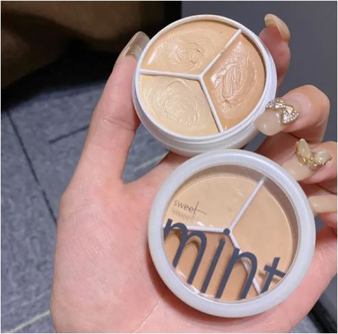 Sweet Mint 3 Colours/Set Long Lasting High Coverage Concealer Palette- 9g