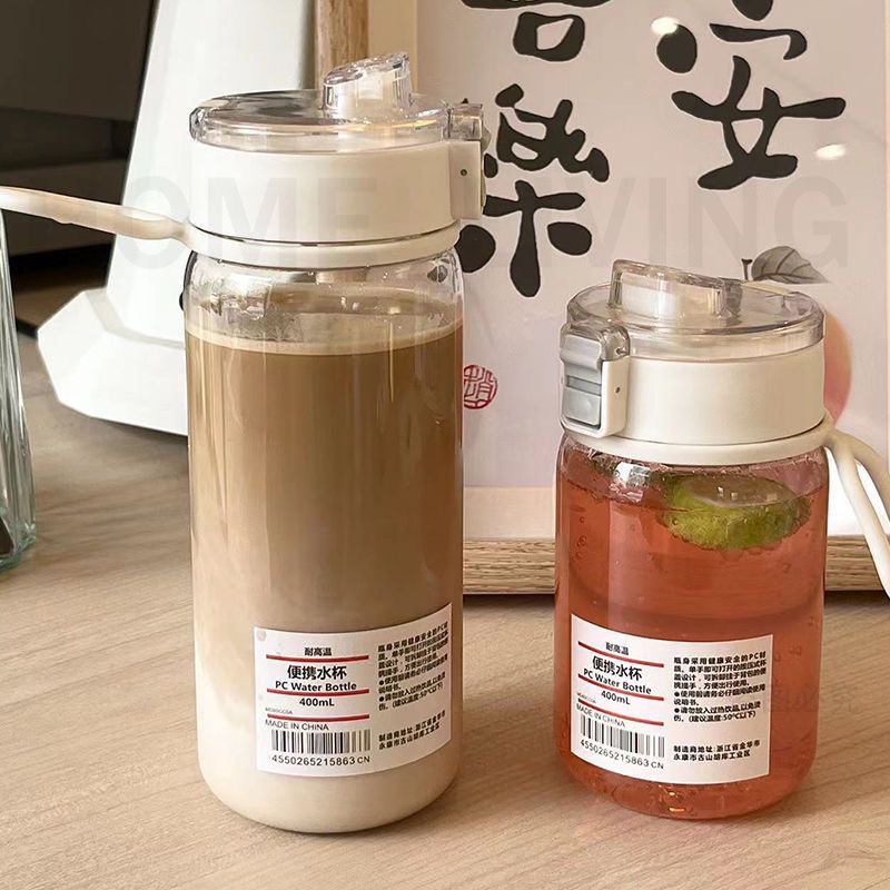 400/600ML Muji Simplicity Water Cup Big Capacity Cute Female Japanese Style With Tea Partition Student Portable Water Bottle. 