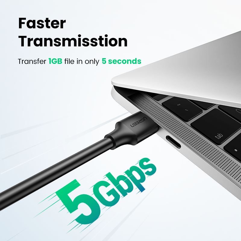 UGREEN USB 3.0 A to A Cable Type A Male to Male Cable Cord for Data Transfer Hard Drive Enclosures, Printers, Modems, Cameras. 