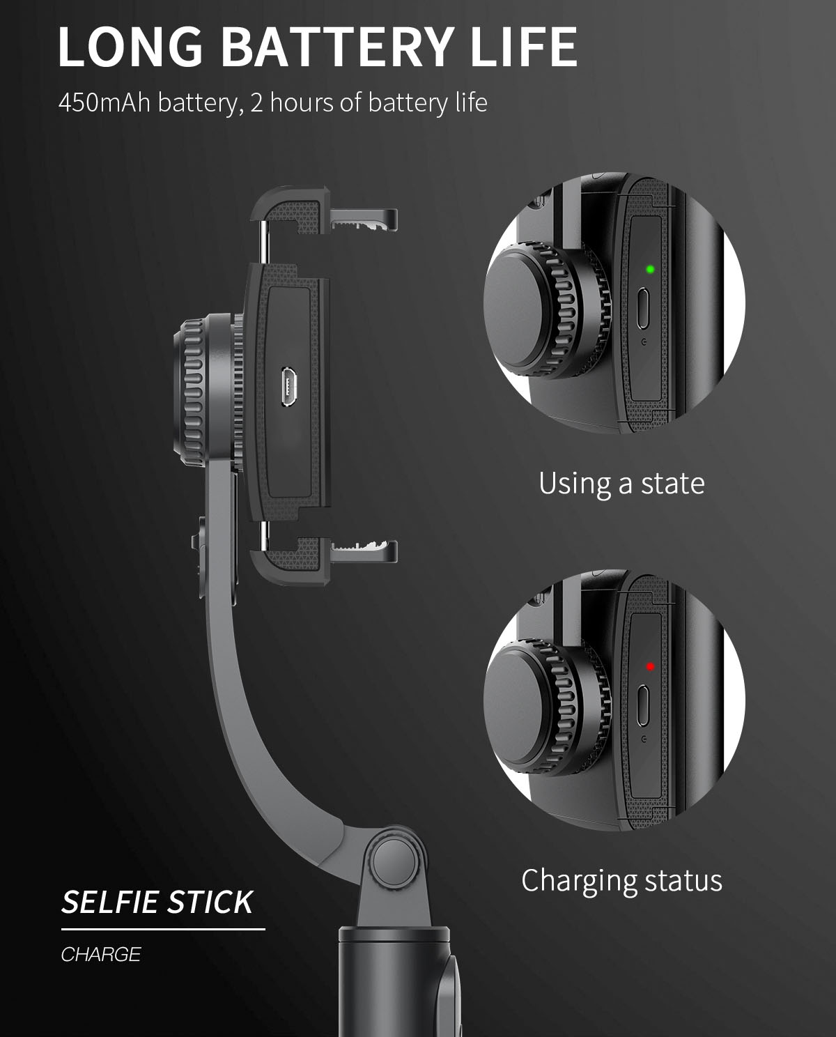 Mobile Video Anti-Shaking Vlog Uniaxial Stabilizer Live Bluetooth Selfie Stick Tripod Horizontal And Vertical Shooting Bracket. 
