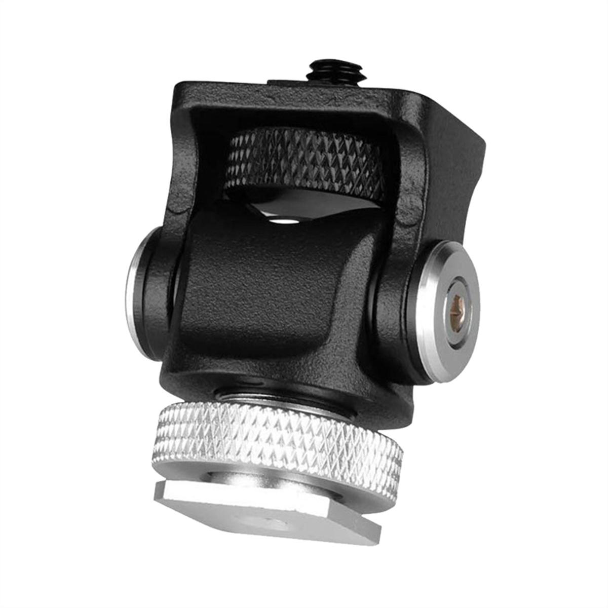 Hot Shoe Adjustable Monitor Mount Camera Tilt 180 Degree with Cold Shoe Mount and Tripod Head