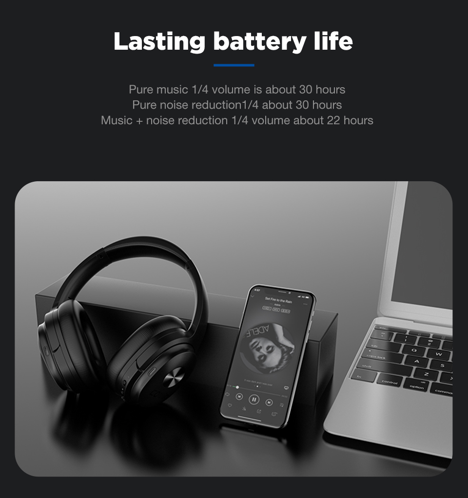 COWIN SE7[Upgraded] ANC Bluetooth headphone Active Noise Cancelling Headphones Wireless Bluetooth Headset with Microphone AAC. 