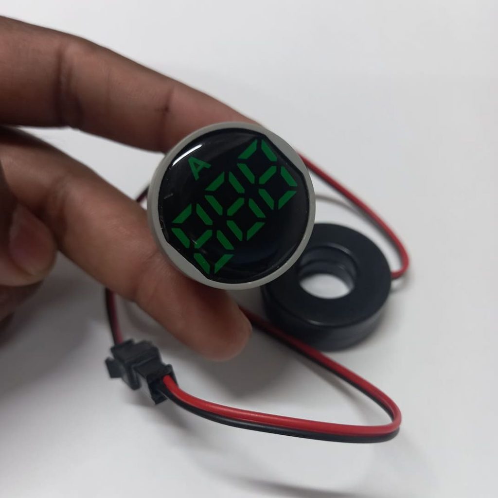 CT With AMP Meter 22mm 100A Digital Ampere Meter 22mm Round Amp Meter AC 01-100A LED Digital Display Amp Meter With Current Transformer Tools Sets