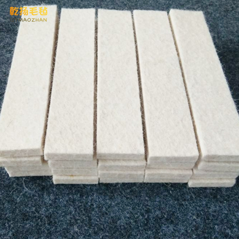 High Density Industrial Wool Felt White Polished Mechanical Dustproof Seal Suction Linoleum High Temperature Resistant Industrial Wool Felt. 
