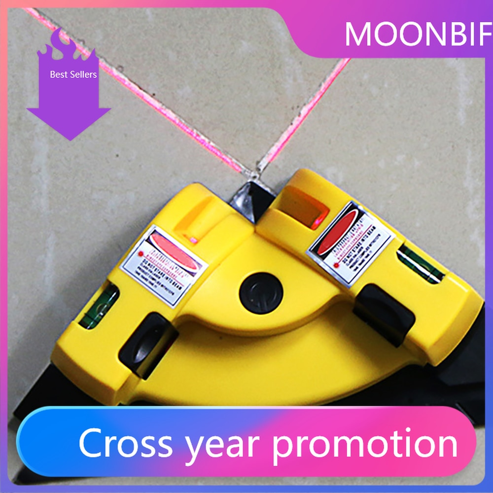 Laser level 90 degree vertical horizontal laser line projection level laser level laser measuring tool tile leveling system. 