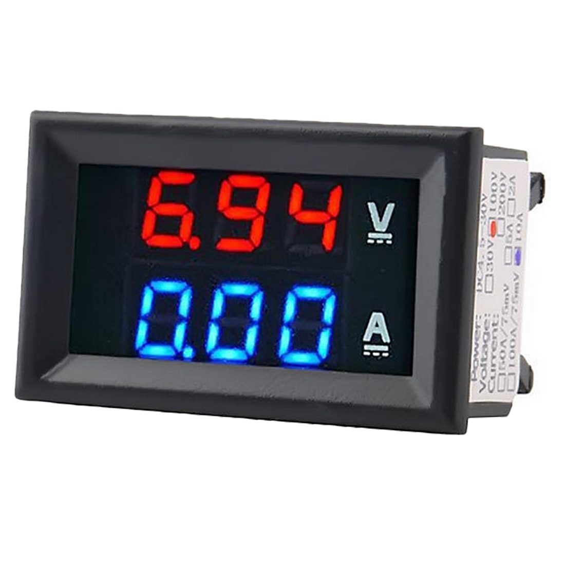 LED DC dual display  2 in 1 0.56" Voltage Current Meter DC 100V 10A Measuring Tool Digital current voltmeter Panel Dual 3 Bit. 
