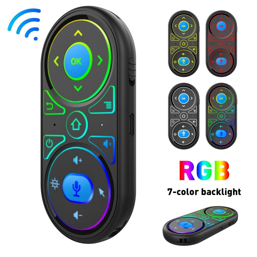 Air Mouse Voice Microphone RGB Backlit Gyro Remote Control. 