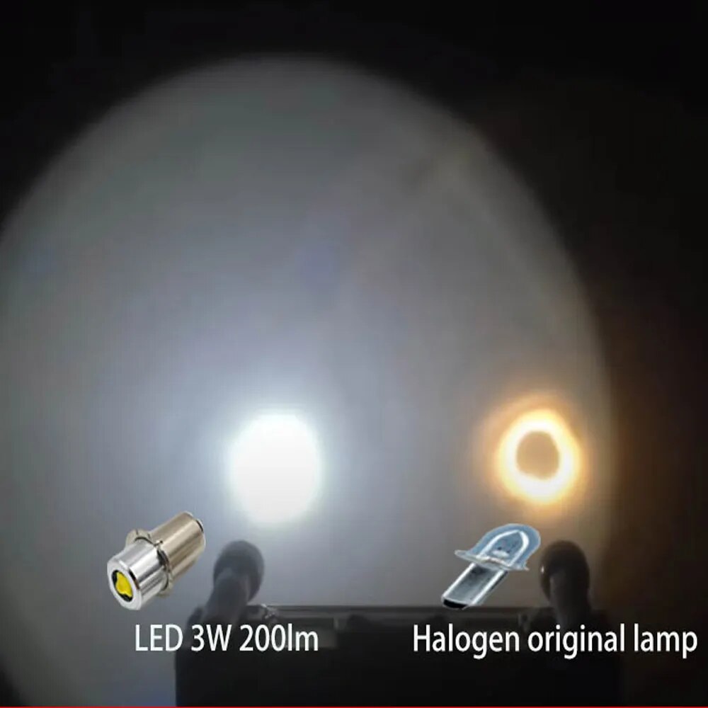 P13.5S Mag Light LED Bulb 3-16 C D Cells Maglite Torch Flashlight LED Converter 3V 4.5V 6V 9V 12V 18V 24V White. 